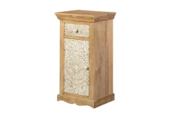 Badunterschrank 45x70cm 'Tibet' Mango natur & weiß antik