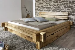 Balkenbett "Daniel" mit Schubkasten 200x200cm BE-0405
