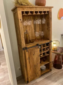 Barschrank 85x170cm 'Railroad' Mango & Eisen