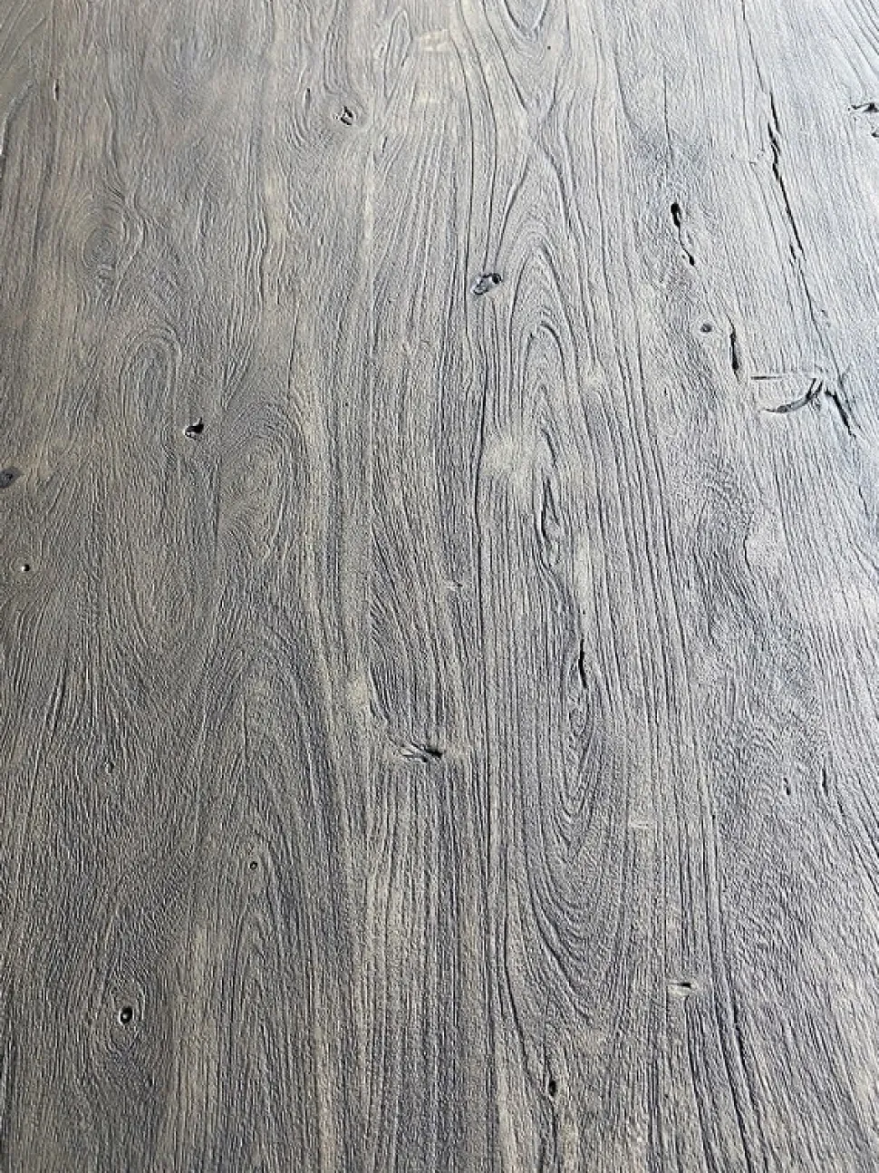 Baumtisch "Pune" 180x90cm Akazie grau & Eisen schwarz