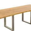 Baumtisch 160(240)x90cm 'Amber II' Wildeiche massiv