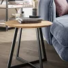 Beistelltisch 50cm 'Lissabon' Wildeiche Stahl schwarz