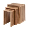 Beistelltisch 3er-Set "Woody" recyceltes Teakholz
