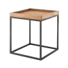 Beistelltisch 40x40cm 'Lissabon' Wildeiche Stahl schwarz