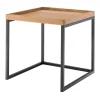 Beistelltisch 50x50cm 'Lissabon' Wildeiche Stahl schwarz