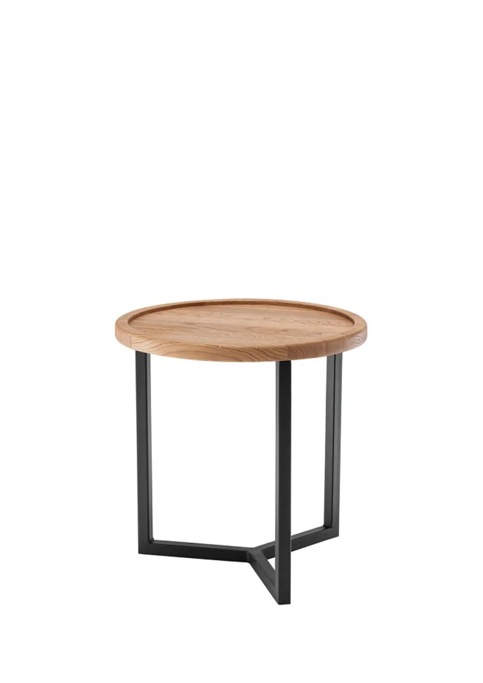 Beistelltisch 40x40cm 'Lissabon' Wildeiche Metall schwarz