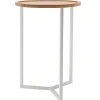 Beistelltisch 50x70cm 'Melina' Wildeiche Metall weiß