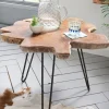 Beistelltisch 60x60cm "Seattle" Teak & Metall