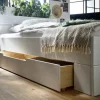 Bett mit Schubkasten 90x200cm 'Alice' Fichte weiß
