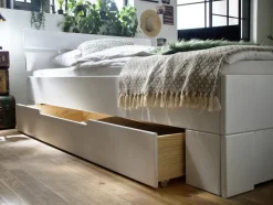 Bett mit Schubkästen 160x200cm 'Alice' Fichte weiß