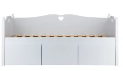 Bettsofa mit Schubladen 90x200cm "Meggie" MDF weiß lackiert