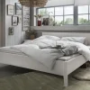 Bett verschiedene Breiten mit/ohne Bettkasten 'Jana' Kiefer massiv weiß 160x200cm ohne