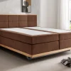 Boxspringbett inkl.Topper 'David' 180x200cm Eiche Stoff braun
