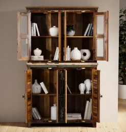 Buffet 122x203cm 'Hawkins' recyceltes Altholz mehrfarbig lackiert
