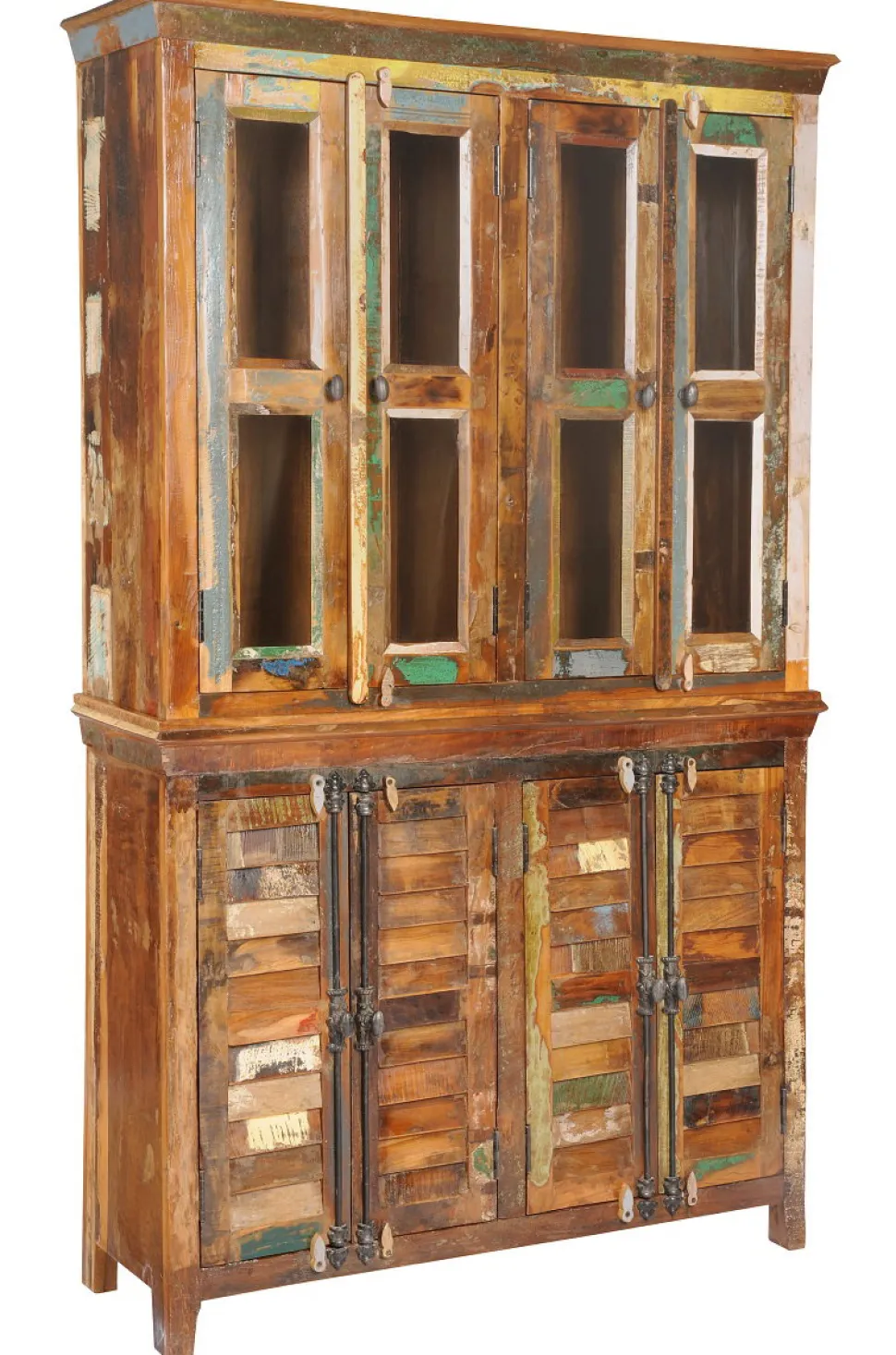 Buffet 122x203cm 'Hawkins' recyceltes Altholz mehrfarbig lackiert