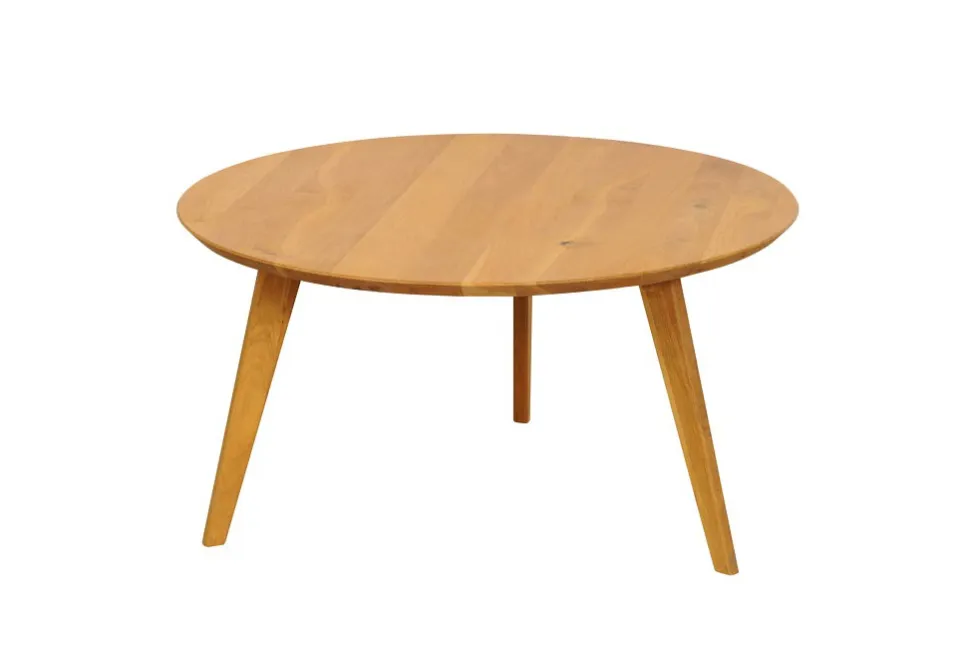 Couchtisch "Bern" 90cm Wildeiche massiv geölt