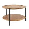 Couchtisch 60cm 'Lissabon' Wildeiche Stahl schwarz