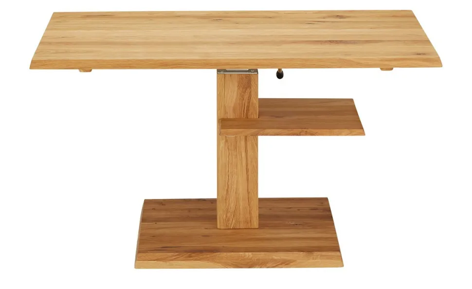 Couchtisch höhenverstellbar 92x60cm "Seefeld" Wildeiche massiv geölt