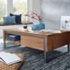 Couchtisch mit 2 Schubkästen 120x80cm 'Taipeh' Wildeiche massiv