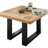 Couchtisch 70x70cm "Bergamo" Wildeiche geölt WZ-0159