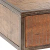 Couchtisch 110x70cm 'Compton' recyceltes Altholz & Eisen vintage