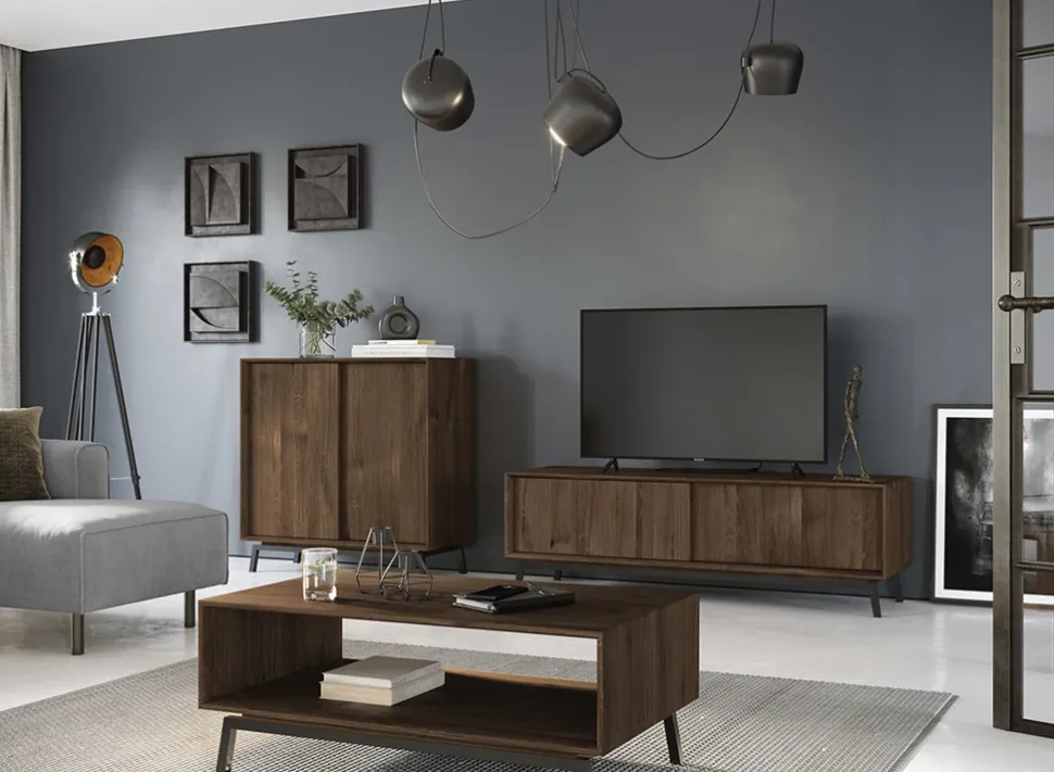 Couchtisch 101x60cm 'Dubai' Wildeiche Tabacco