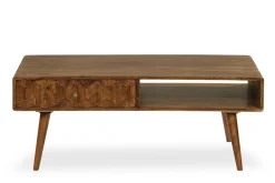 Couchtisch 115x55cm 'Kalani' Mango massiv braun lackiert