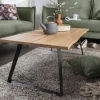 Couchtisch 110x60cm 'Lissabon' Wildeiche Stahl schwarz