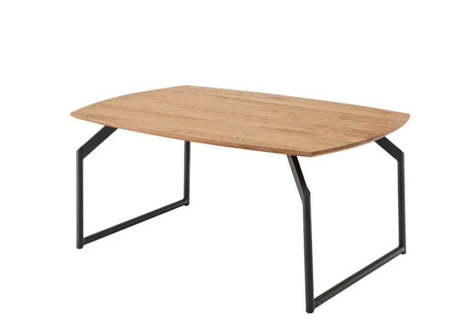 Couchtisch 90x60cm 'Lissabon' Wildeiche Stahl schwarz