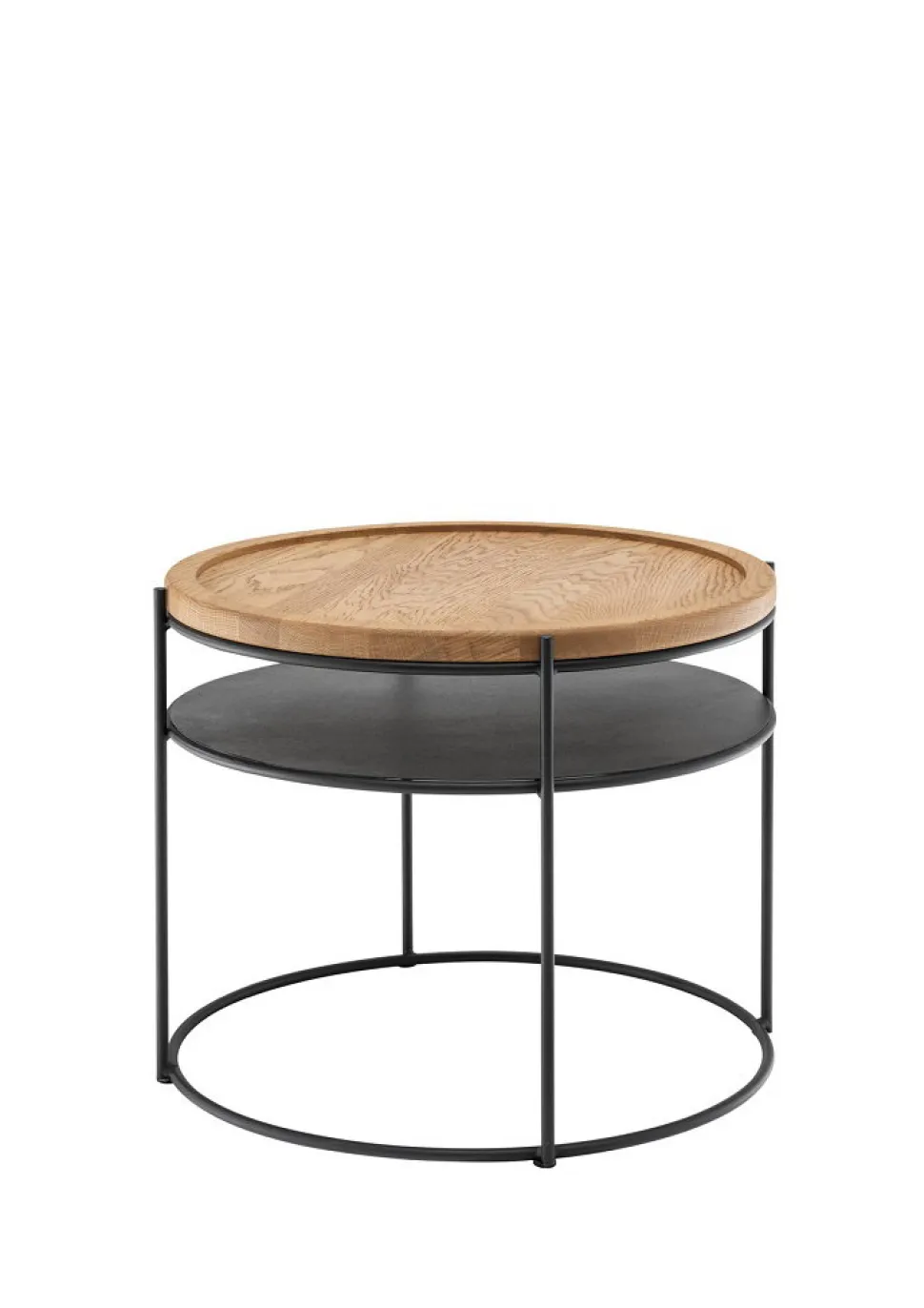Couchtisch 50x50cm 'Lissabon' Wildeiche Stahl schwarz