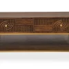 Couchtisch 110x70cm 'Marvello' Mango braun & Metall goldfarbig