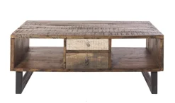 Couchtisch 120x70cm 'Metro' Altholz & Eisen