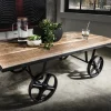 Couchtisch 120x60cm "Rail" Mango & Eisen