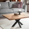 Couchtisch 110x75cm 'Robin V' Wildeiche & Metall schwarz