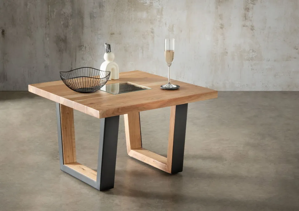 Couchtisch 70x70cm "Trondheim" Akazie massiv