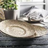 Dekoschale 50cm "Mandal" Aluminium antik-gold