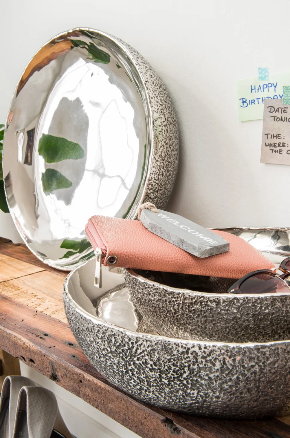 Deko-Tablett 23cm "Lucy" Aluminium antik