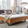 Doppelbett 'Amelie' 160x200cm Wildeiche massiv