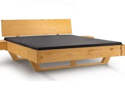 Doppelbett 'Carina' 200x200cm Kiefer gebeizt & geölt