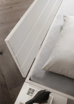 Doppelbett 'Carina' 160x200cm Kiefer weiß lasiert