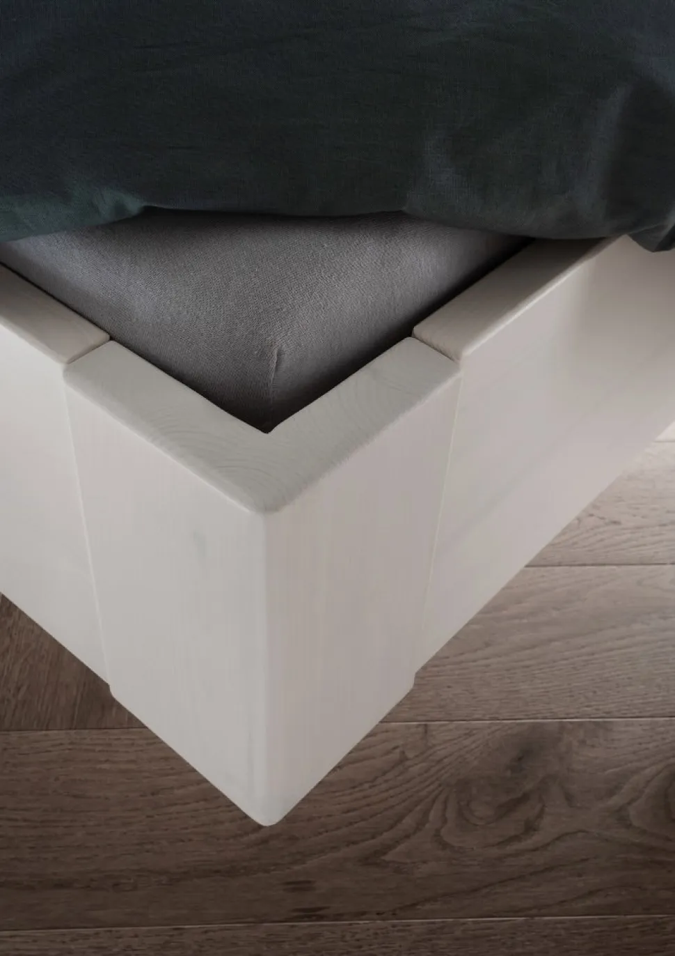 Doppelbett 'Carina' 180x200cm Kiefer weiß lasiert