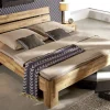 Doppelbett 'Ella' 160x200cm Wildeiche geölt