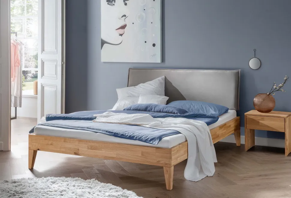 Doppelbett 'Grace V' 200x200cm Wildeiche geölt