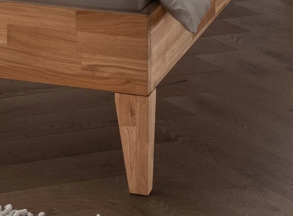 Doppelbett 'Grace' 200x200cm Wildeiche geölt