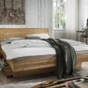 Doppelbett inkl.Bettkästen Kopfteil geschlossen 'Astoria II' 180x200cm Wildeiche geölt