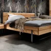 Doppelbett inkl. Nachttische & Beleuchtung 'Boston' 180x200cm Wildeiche geölt