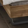 Doppelbett Kopfteil Baumkante 'Astoria III' 180x200cm Wildeiche geölt