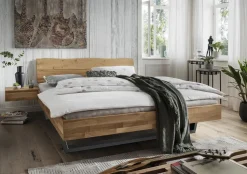 Doppelbett Kopfteil Baumkante 'Astoria III' 180x200cm Wildeiche geölt