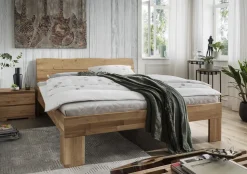 Doppelbett Kopfteil Baumkante 'Astoria I' 180x200cm Wildeiche geölt