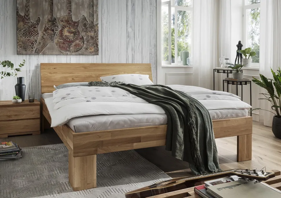 Doppelbett Kopfteil geschlossen 'Astoria I' 180x200cm Wildeiche geölt
